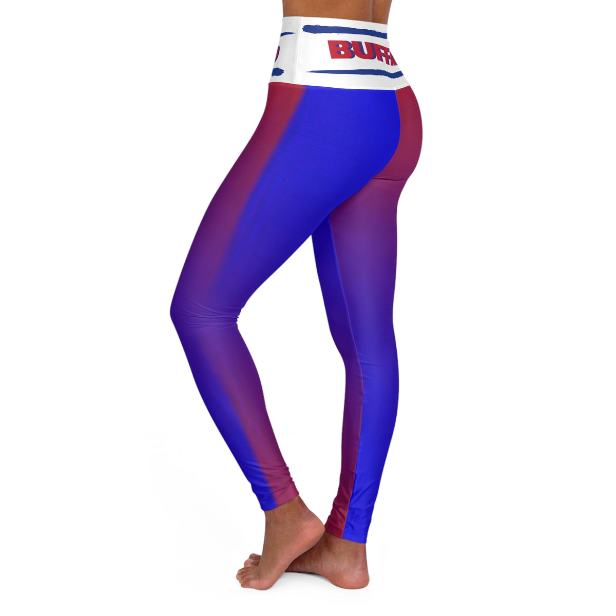 Buffalo Football Themed High Waisted Yoga Leggings