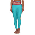 Arizona baseball high Waisted Yoga Leggings, Women's Leggings,  Teal, red, and tan yoga pants, arizona baseball themed, cute leggings, gift