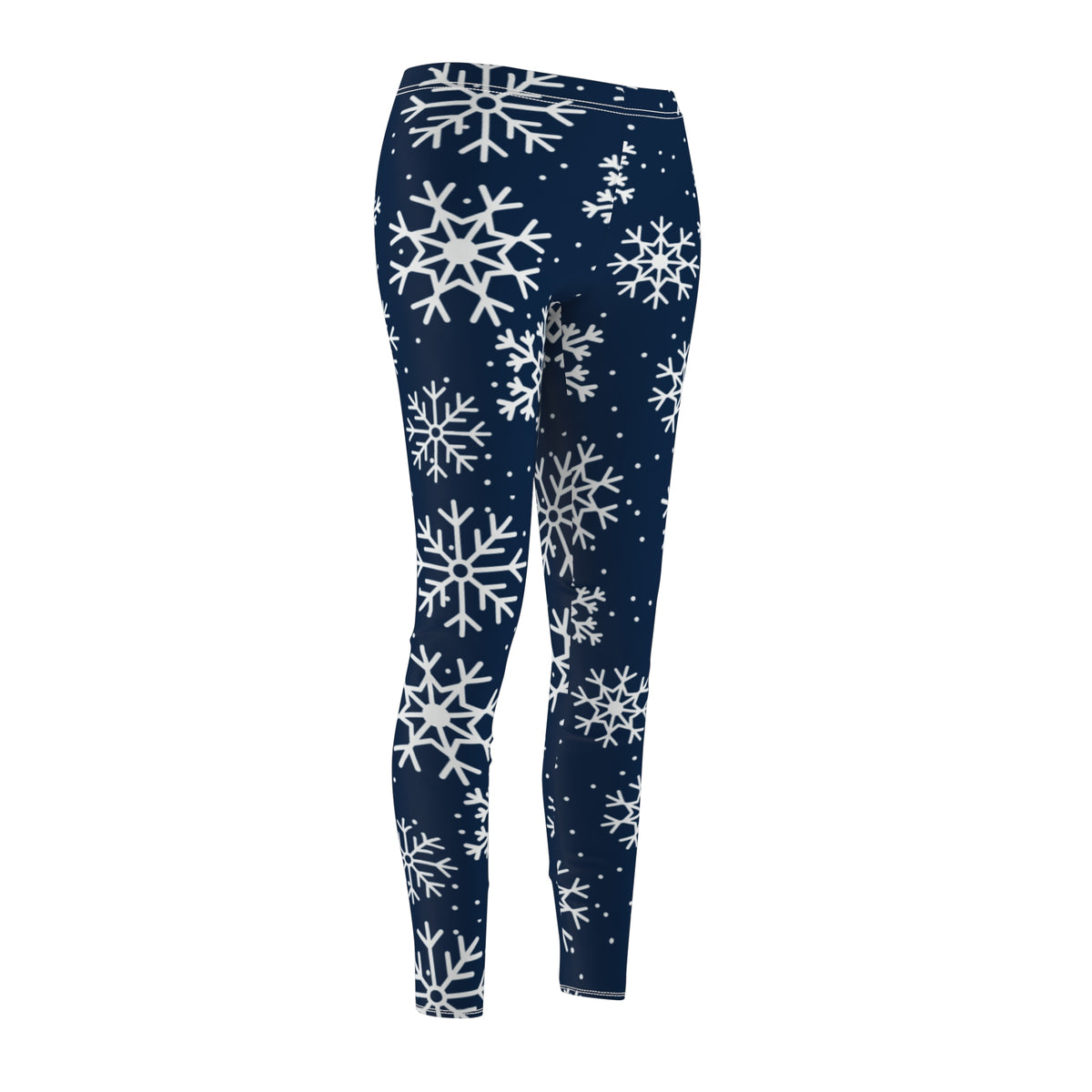 Blue and White Snowflakes Leggings, Winter Snowflake Pattern Leggings, Dallas football themed leggings, Women's yoga pants, game day pants