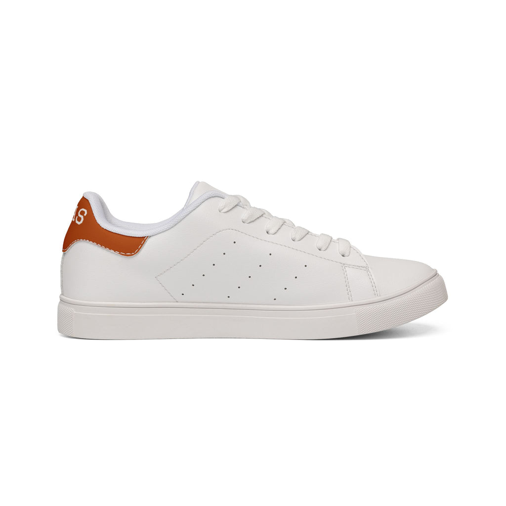 Texas tennis shoes, Low-Top Leather Sneakers, Unisex sneakers, orange and white shoes, college fan shoes, game day shoes, alumni gift