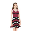 Red and Black striped girls dress, Arizona Football themed dress, Toddler dress, game day outfit, Matching Dress, Christmas gift