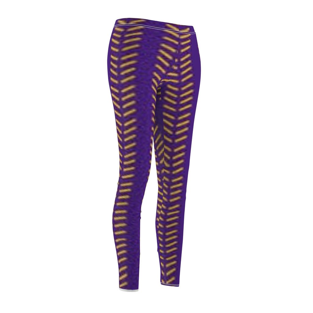 Women's Minnesota Football Themed, Purple and Gold Leggings