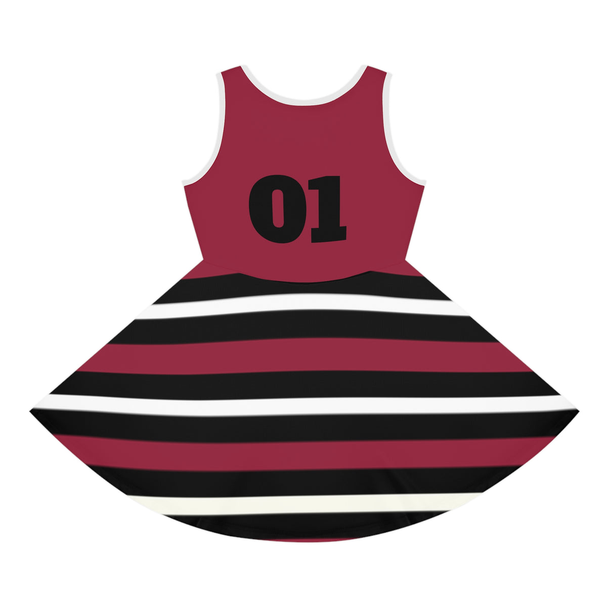 Red and Black striped girls dress, Arizona Football themed dress, Toddler dress, game day outfit, Matching Dress, Christmas gift