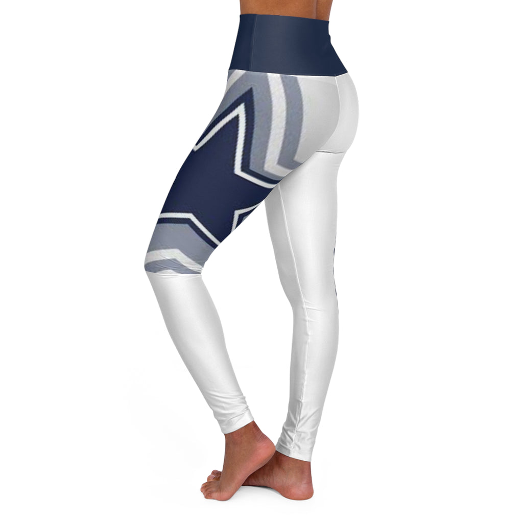 Women's Dallas Football Team Themed High Waisted Yoga Leggings