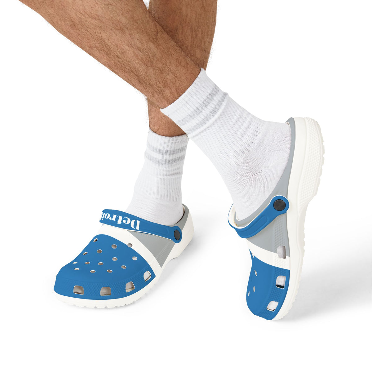 Detroit Football Themed EVA Foam Rubber Shoes