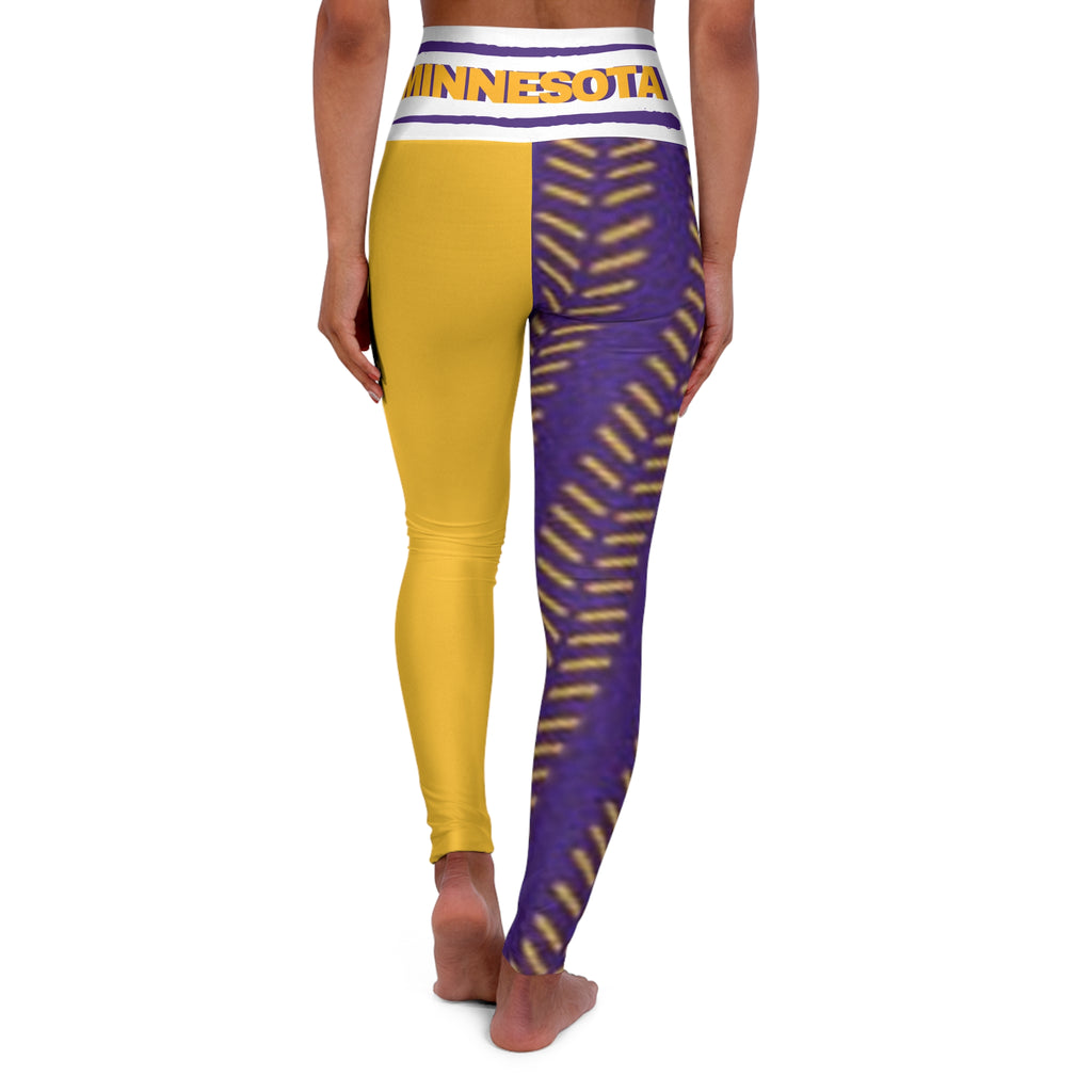 Minnesota Football Themed High Waisted Yoga Leggings