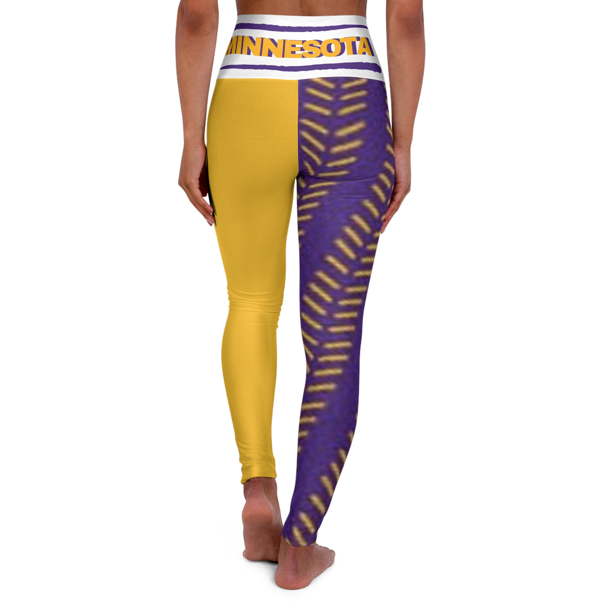 Minnesota Football Themed High Waisted Yoga Leggings
