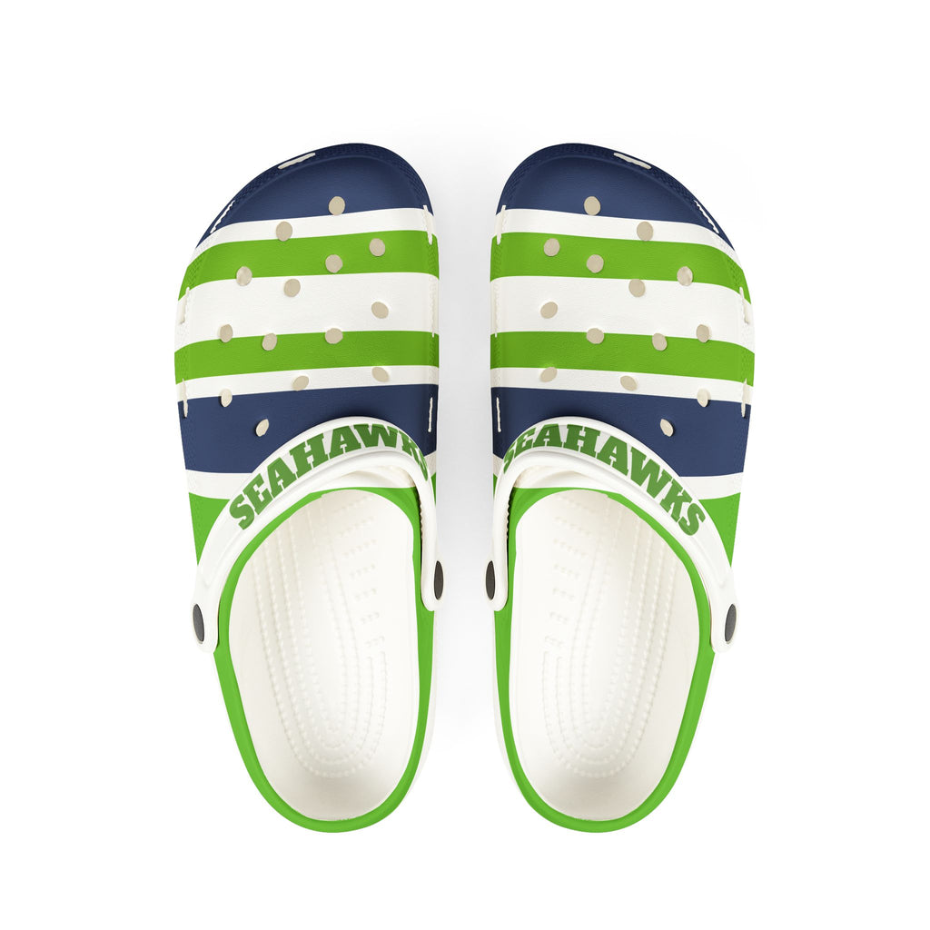 Seattle Football Themed EVA Foam Rubber Shoes