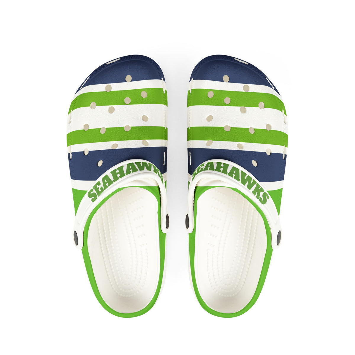 Seattle Football Themed EVA Foam Rubber Shoes