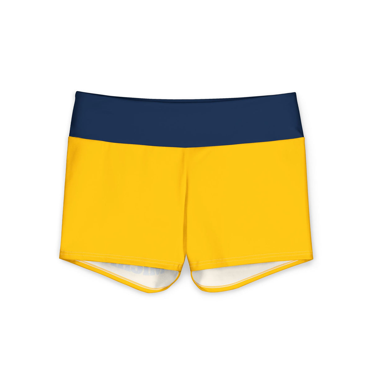 Michigan Yoga Shorts | Yellow and blue shorts, college gear, summer shorts, football fan shorts, student pride, alumni gift, matching shorts