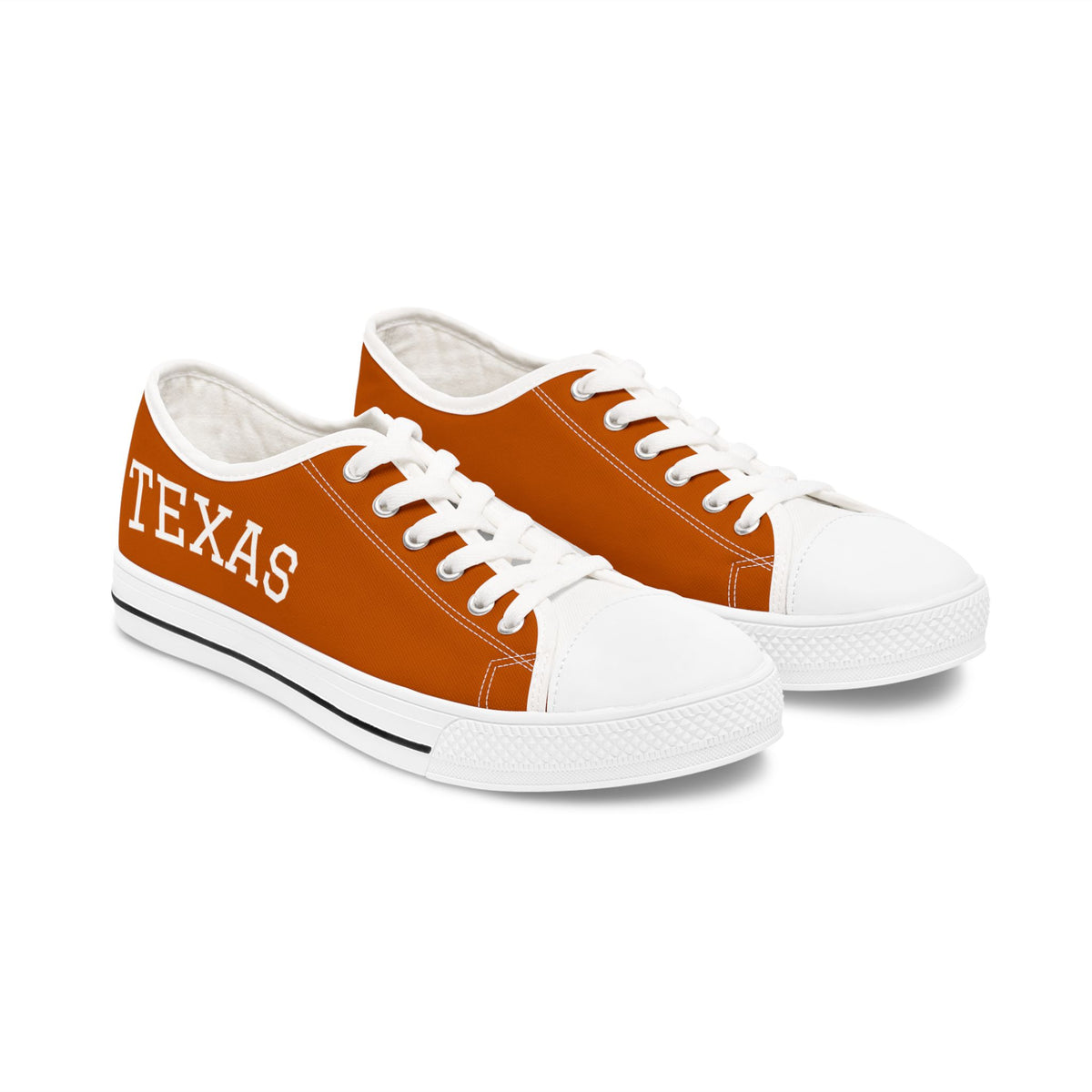 Texas Sneakers, Low Top Sneakers, Orange and White tennis shoes, Women's shoes, Football fan shoes, game day shoes, alumni gift, college fan