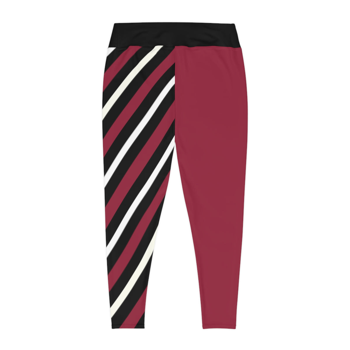 Stylish Plus Size Leggings with Red, Black and White Stripes, Arizona Football Themed Leggings, Plus Size Apparel, Cute Leggings, Gift
