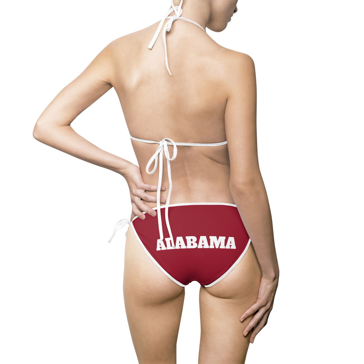 Alabama Bikini, Crimson and White swimsuit, college gear, matching swimsuit, alumni gift, student gear, football fan, cute swimsuit, gift