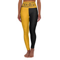 Boston Hockey Themed High Waisted Yoga Leggings, Women's Leggings, Cute Yoga Pants, Bruins Hockey Themed Leggings, Gift