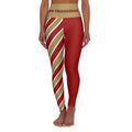 San Francisco Football Themed High Waisted Yoga Leggings, Red and Gold Leggings, Women's yoga pants, game day gear, football game,  gift