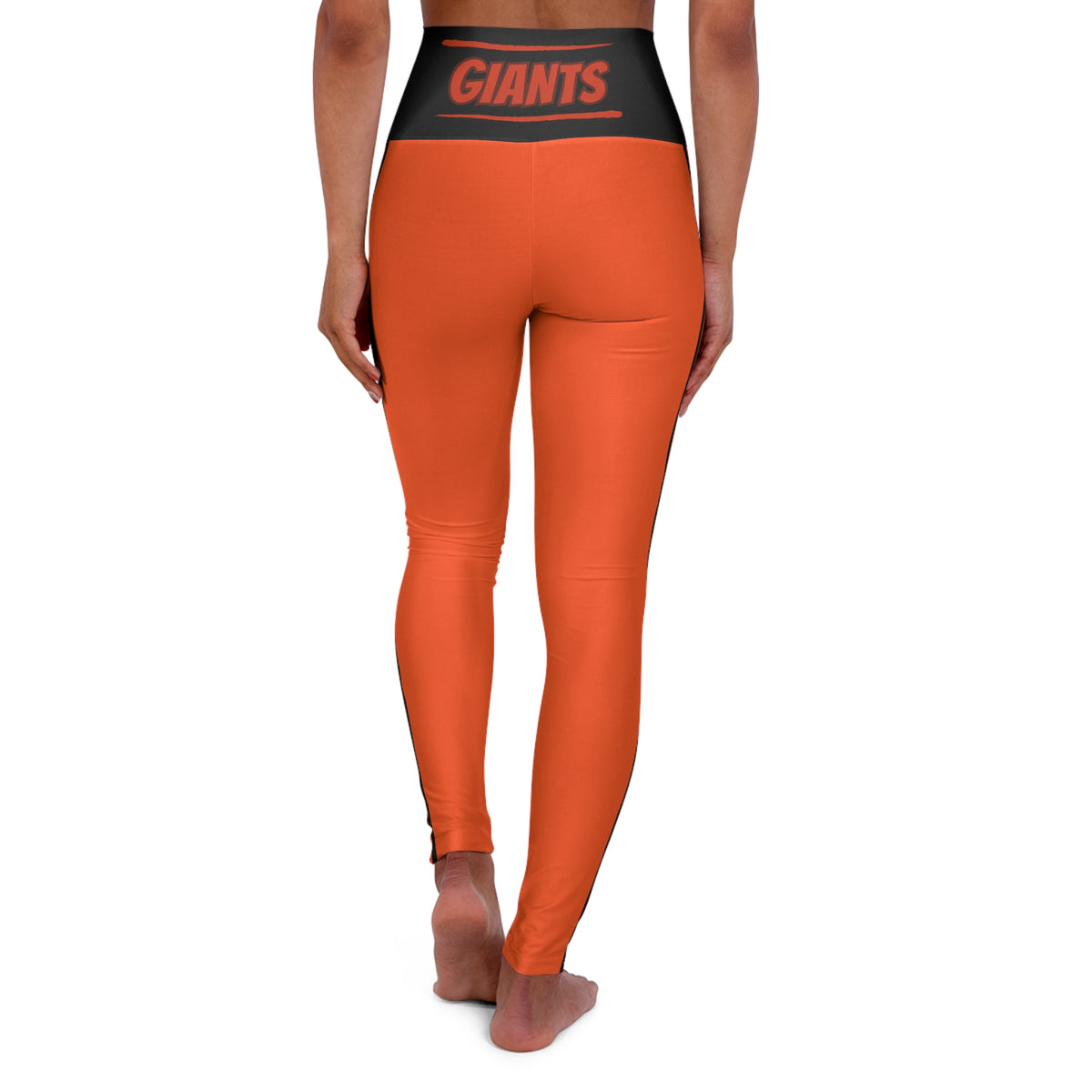 Orange and Black Women's Leggings, San Francisco Baseball Themed Leggings, Game day Pants, Cute Yoga pants, Gift, SF Leggings,