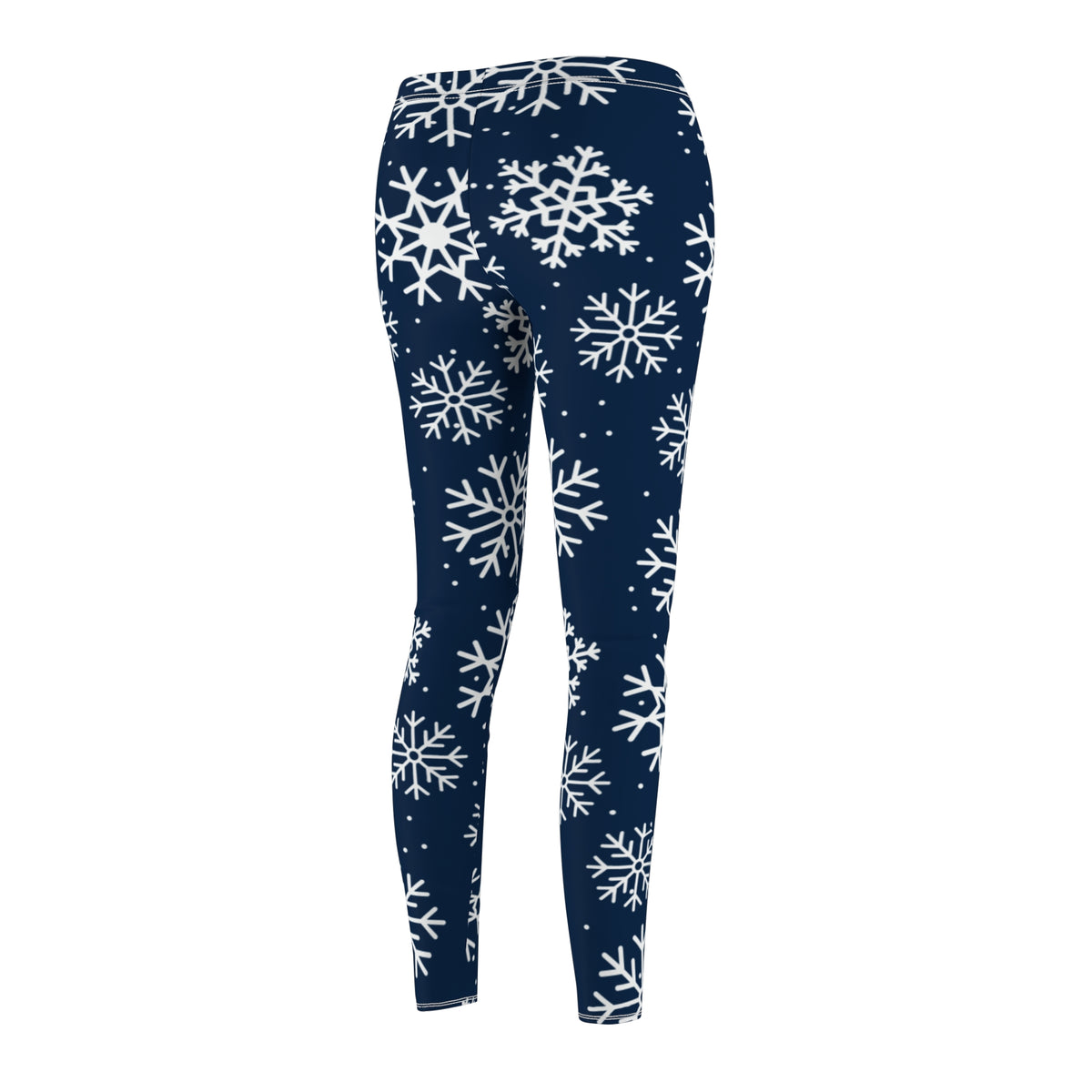 Blue and White Snowflakes Leggings, Winter Snowflake Pattern Leggings, Dallas football themed leggings, Women's yoga pants, game day pants