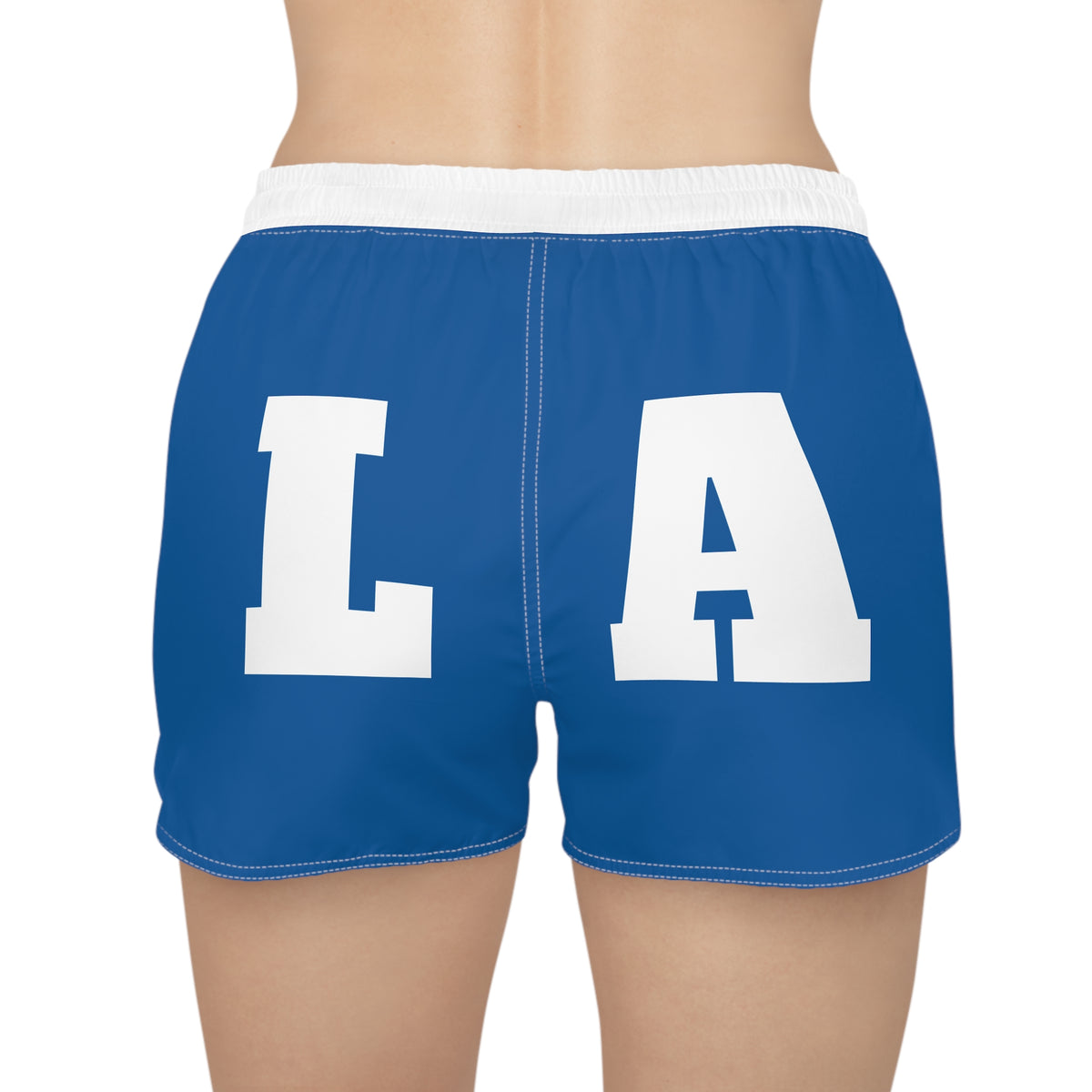 Blue and White Women's Shorts, Los Angeles Baseball Themed shorts, Cute shorts, game day shorts, l.a. Baseball,  LA shorts