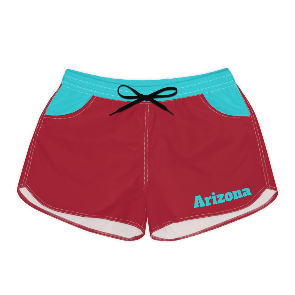 Teal and Red Women's Shorts, AZ baseball shorts, Arizona baseball fan,  cute shorts, baseball season, game day shorts, gift