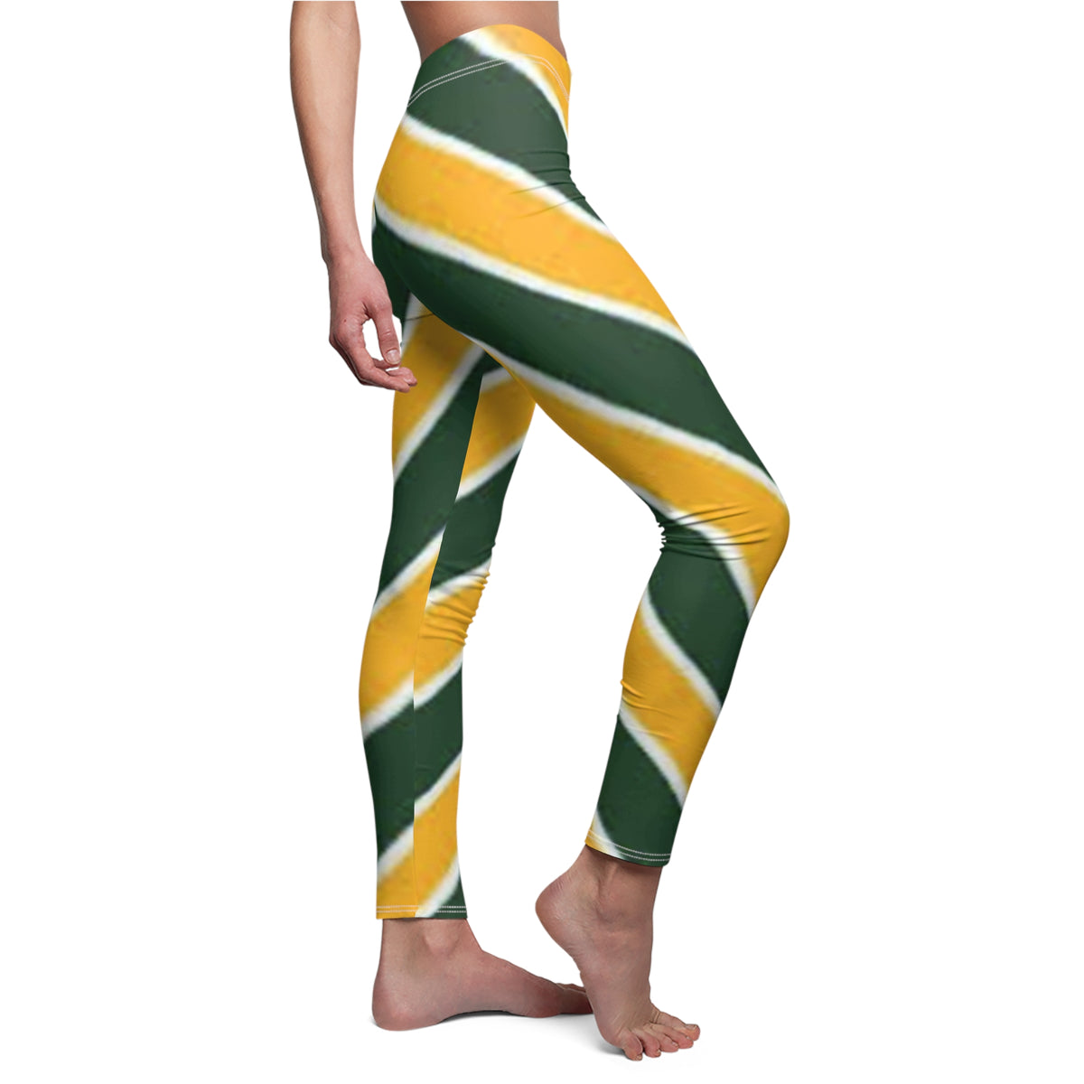 Green Bay Football Themed Green and Gold Women's Leggings