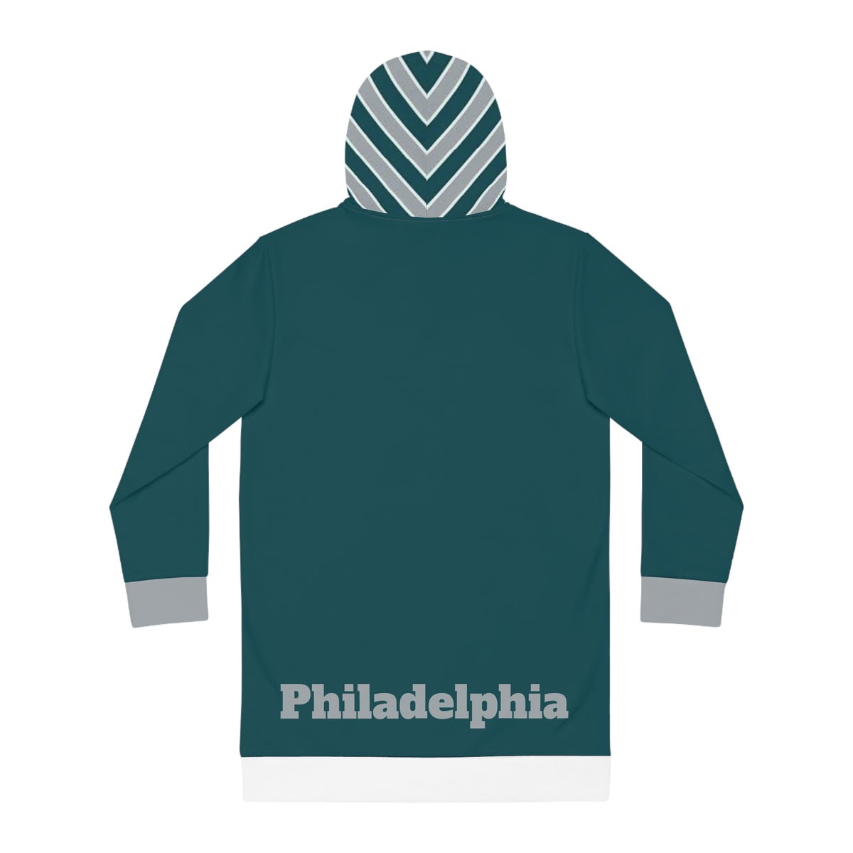 Green and Grey Women's Hoodie Dress, Philadelphia Football Themed sweater dress,  Philadelphia Women's hoodie,  cute sweater dress, gift