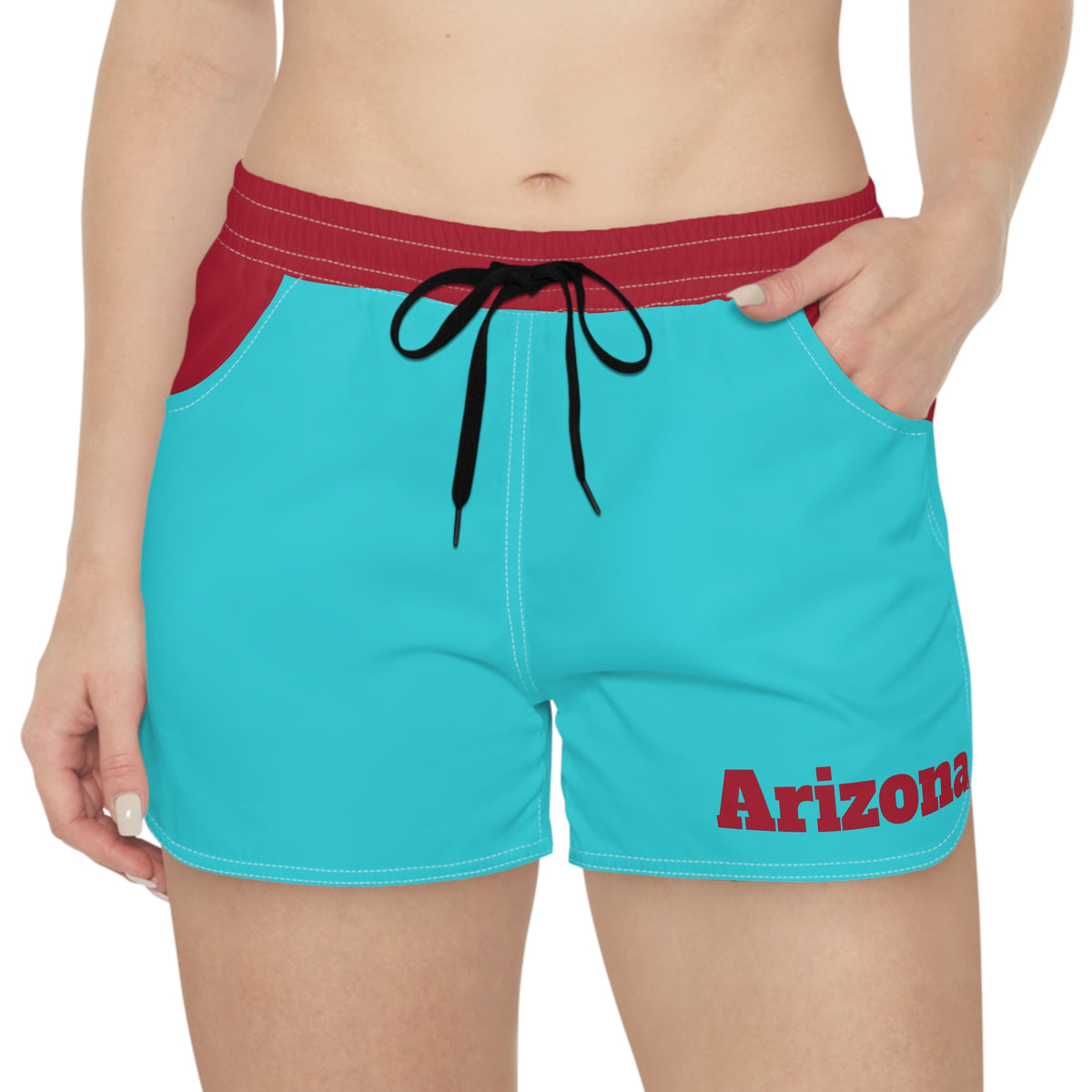 Teal and Red Women's Shorts, Arizona baseball shorts,  AZ baseball, Arizona baseball fan, summer shorts, cute shorts, gift