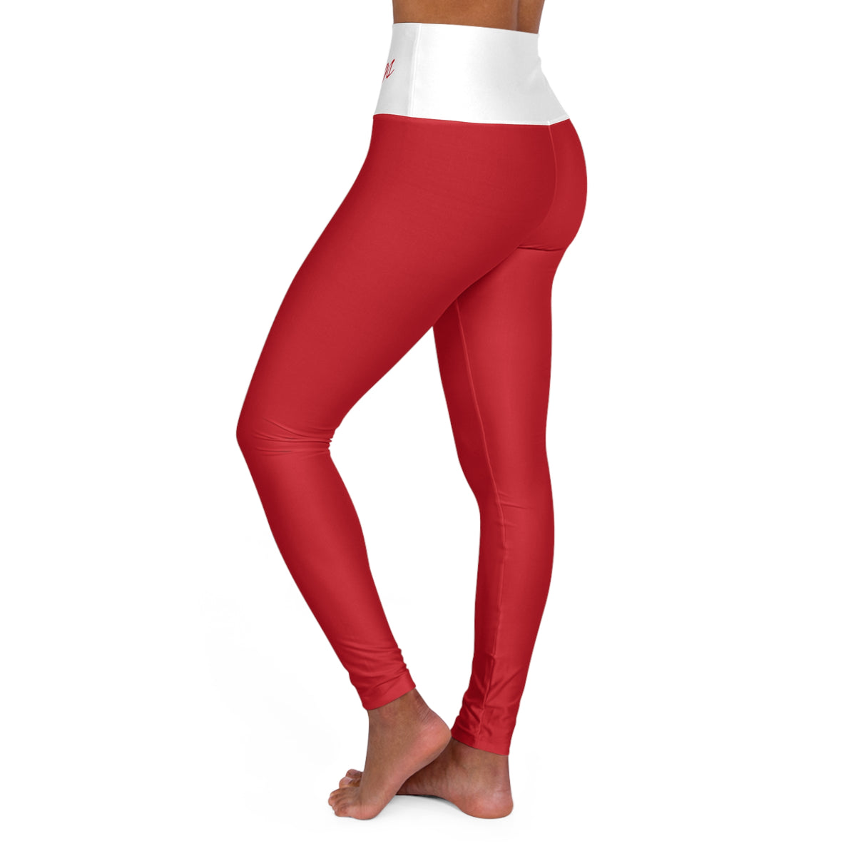 Women's Detroit Hockey Themed High Waisted Yoga Leggings,  Red Wings Leggings, Women's yoga pants, cute leggings, gift