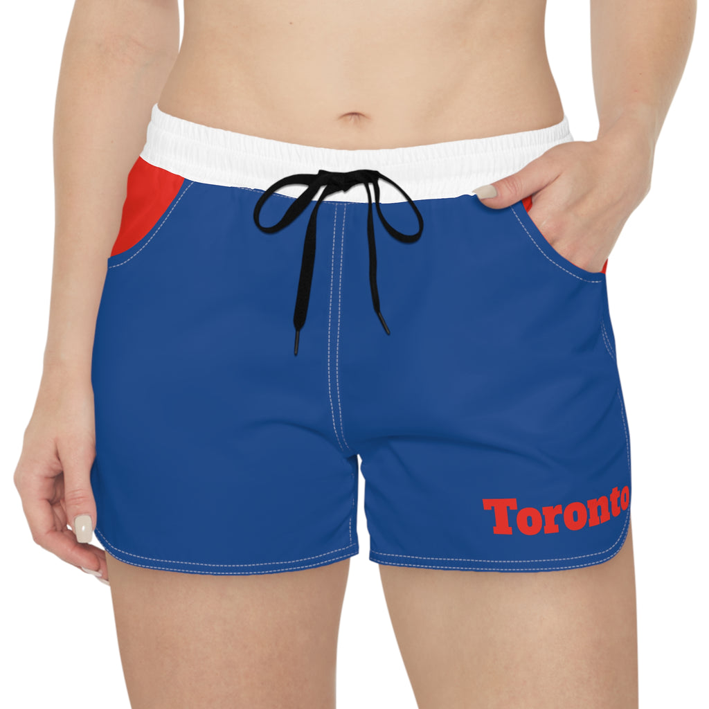 Blue and red Women's shorts, Toronto baseball fan shorts, Toronto baseball, summer shorts, baseball fan shorts, gift