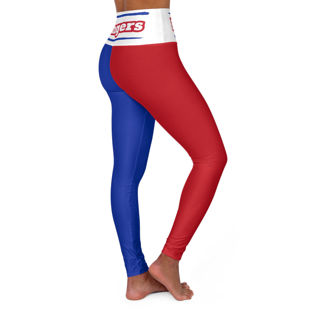 Women's New York Hockey Themed High Waisted Yoga Leggings,  Rangers Leggings, Cute yoga pants, Women's Leggings,  gift