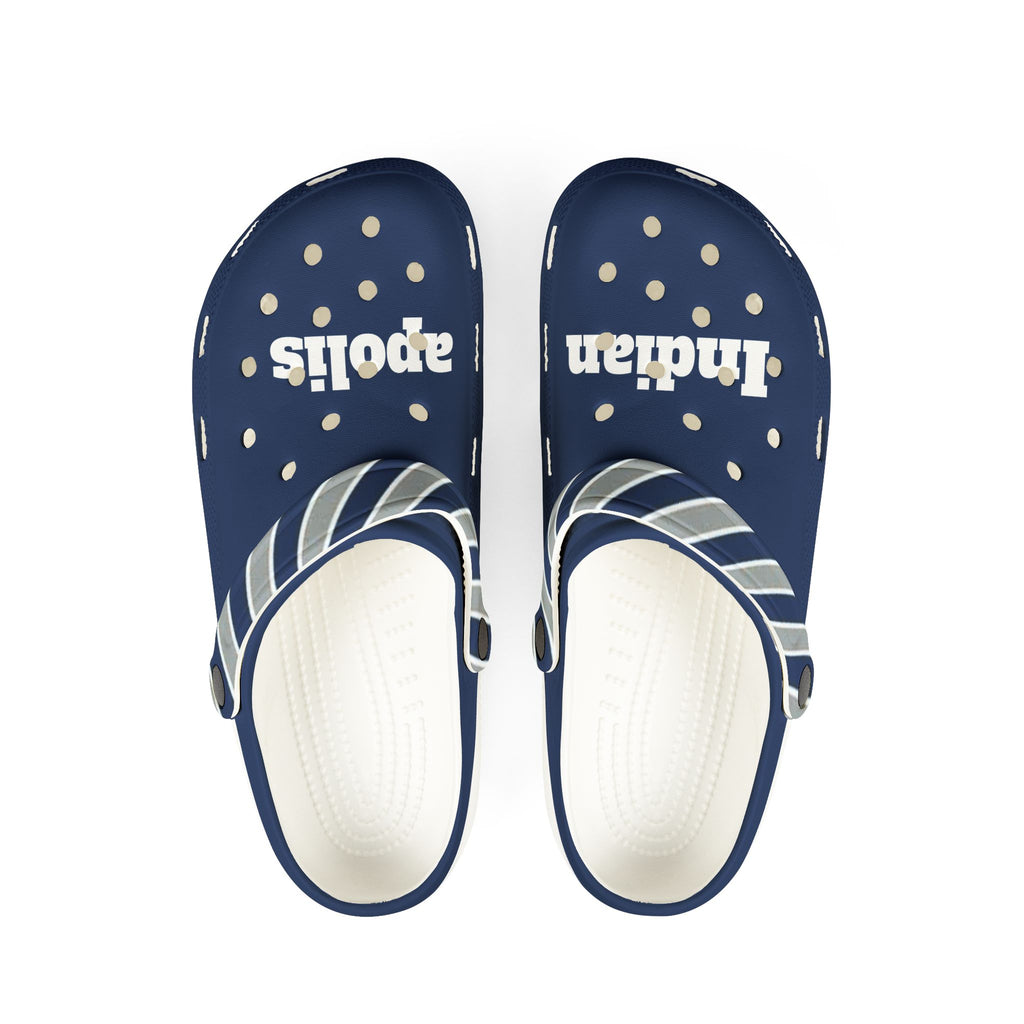 Indianapolis Football Themed EVA Foam Rubber Shoes, Unisex Colts Shoes,  Colts Football Sandals, Gift for Men, Gift for Women,  Colts Shoes