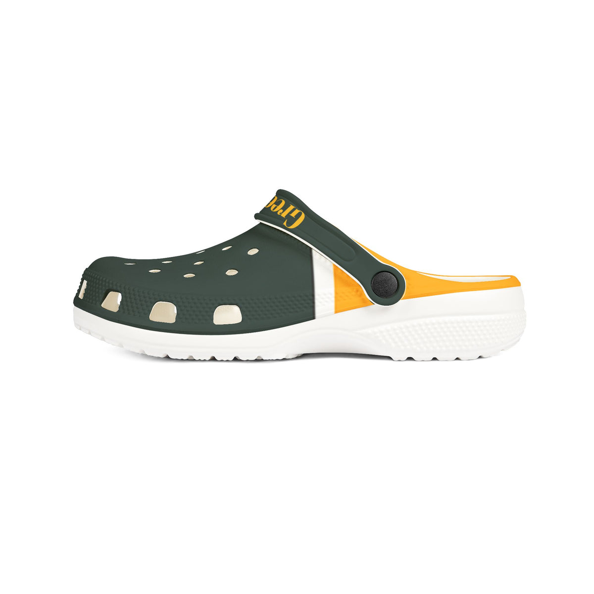 Green Bay Football Themed EVA Foam Rubber Shoes, Packers shoes, unisex football fan shoes, Cute Green Bay Sandals