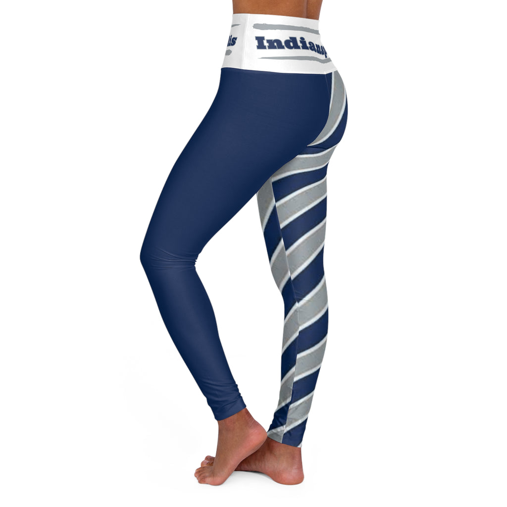 Indianapolis Football Themed High Waisted Yoga Leggings