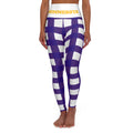 Minnesota Purple Checkered Leggings High Waisted Yoga Leggings, Women's Leggings, Minnesota football, game day pants, plaid leggings, gift
