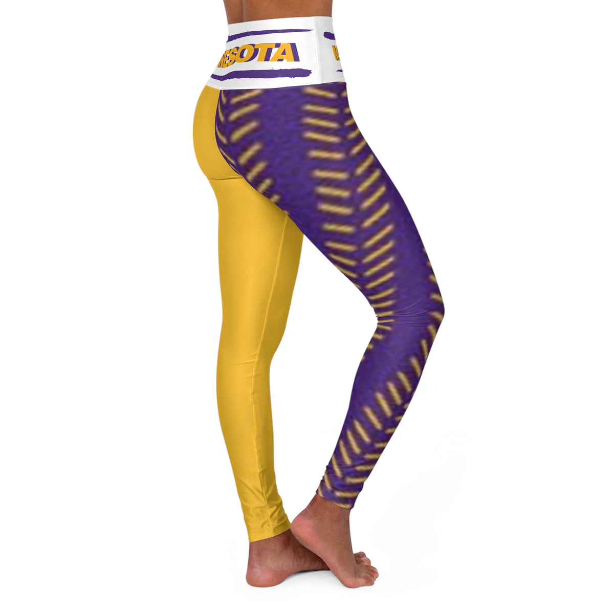 Minnesota Football Themed High Waisted Yoga Leggings