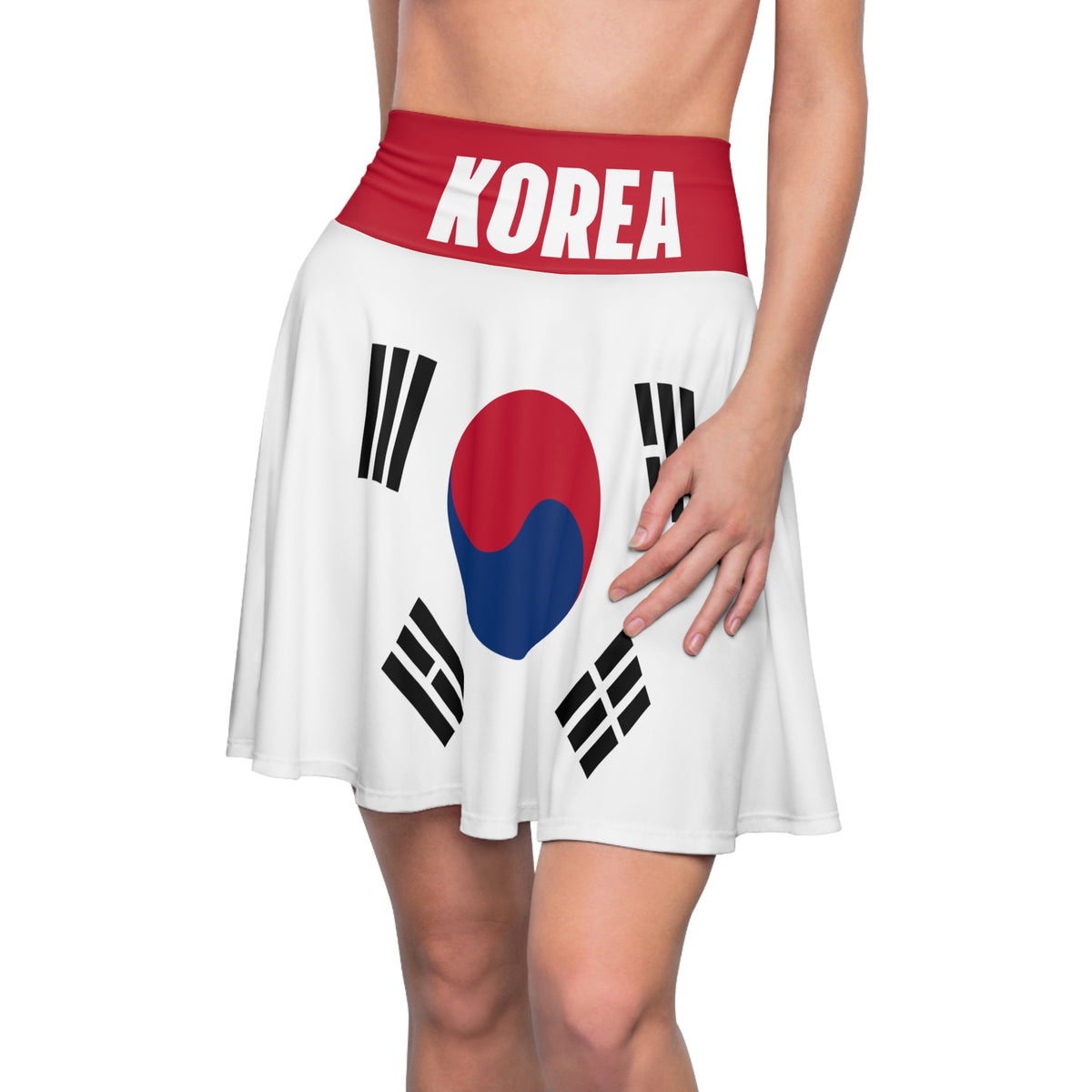 South Korea Taegeuk Flag Skirt, Korea Football, Korea Soccer fan skirt, Korean National Team skirt, World Cup, Game day clothes