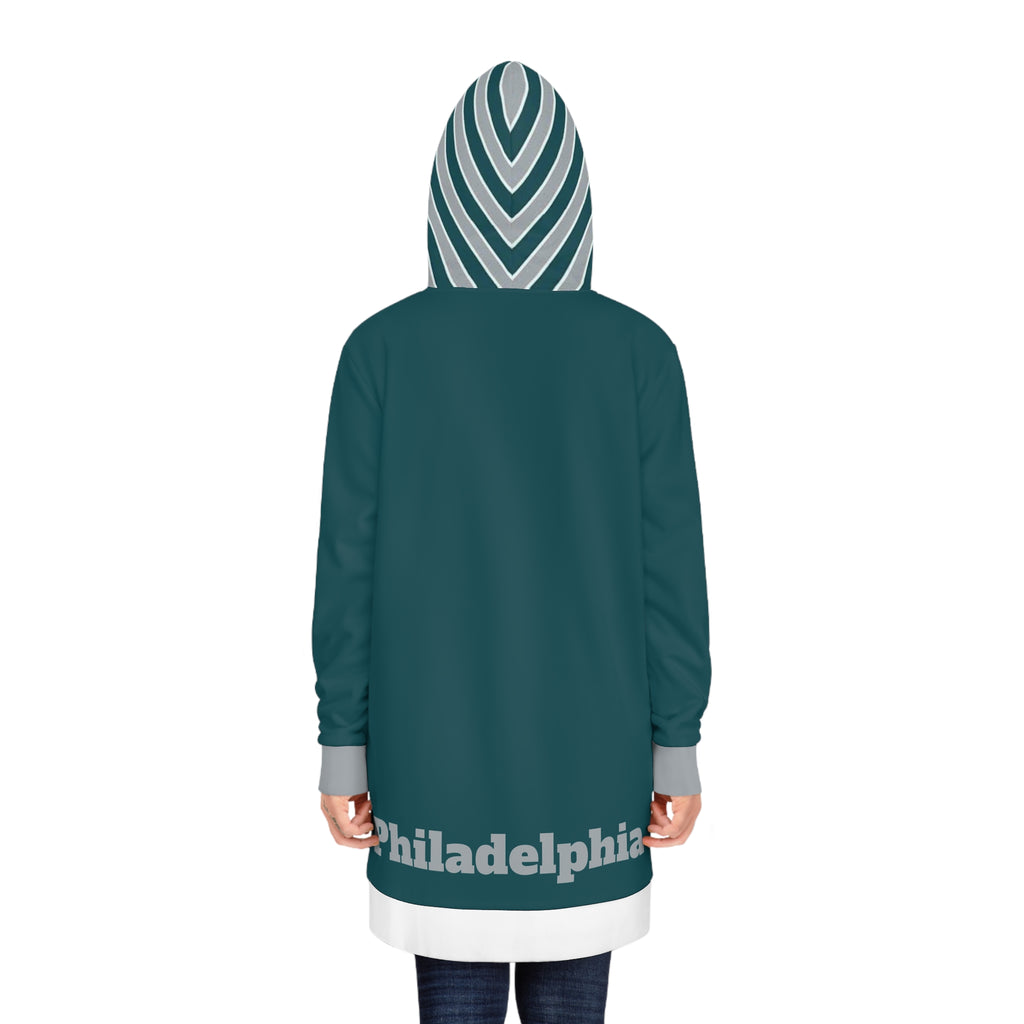 Green and Grey Women's Hoodie Dress, Philadelphia Football Themed sweater dress,  Philadelphia Women's hoodie,  cute sweater dress, gift