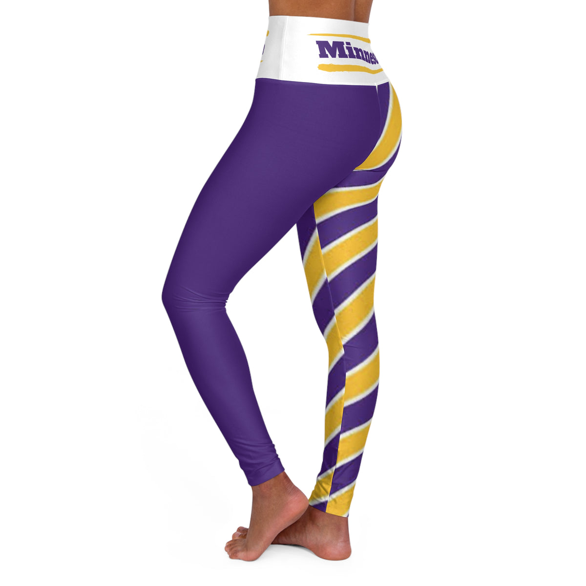 Minnesota Football Themed High Waisted Yoga Leggings