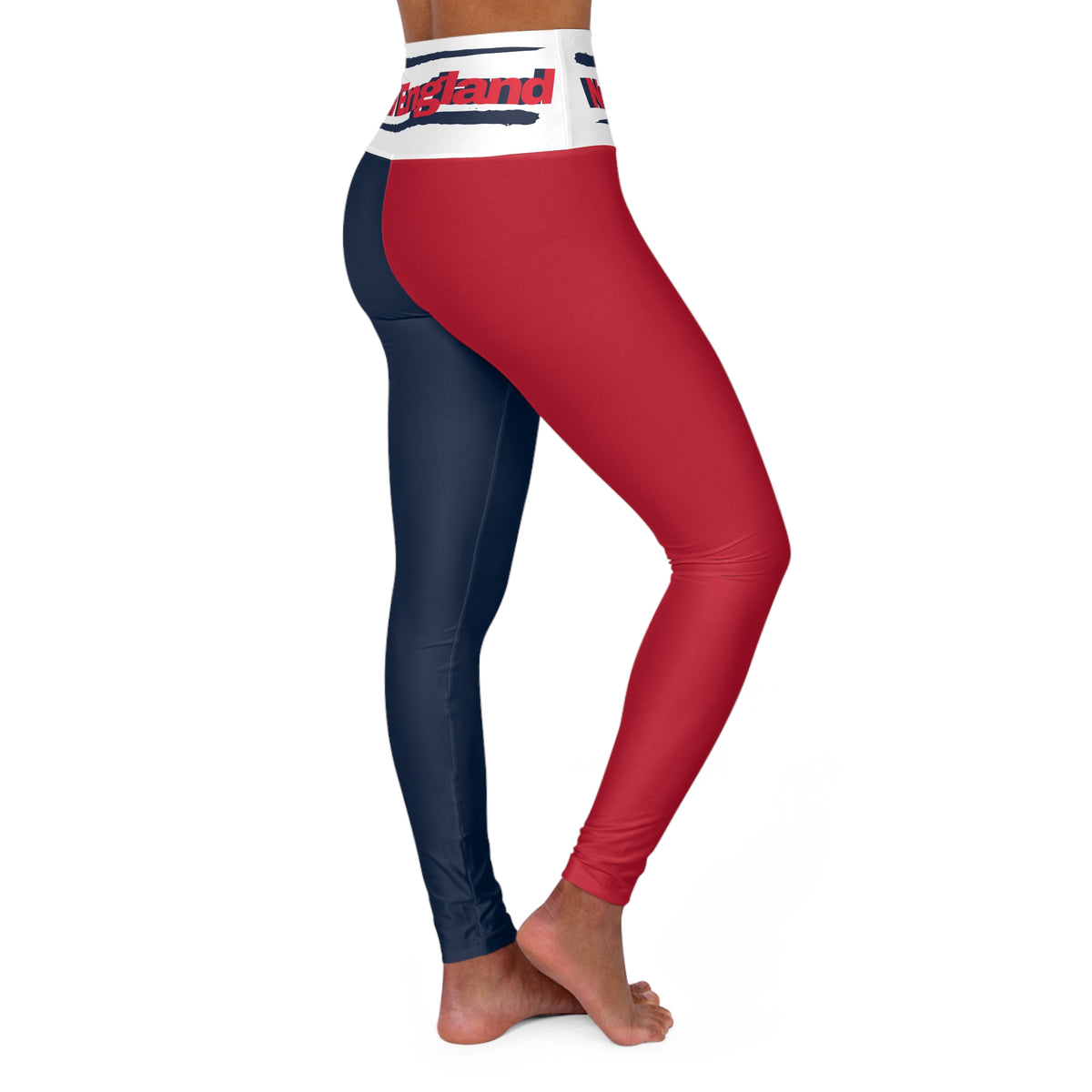 New England Football Themed High Waisted Yoga Leggings