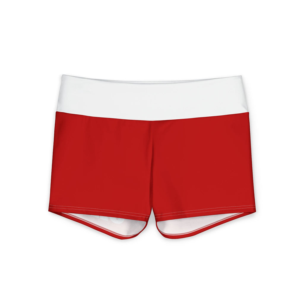 Ohio Yoga Shorts, Red  Workout Shorts, Red and White shorts, college gear, student clothing, ohio fan shorts, summer shorts, cute, gift