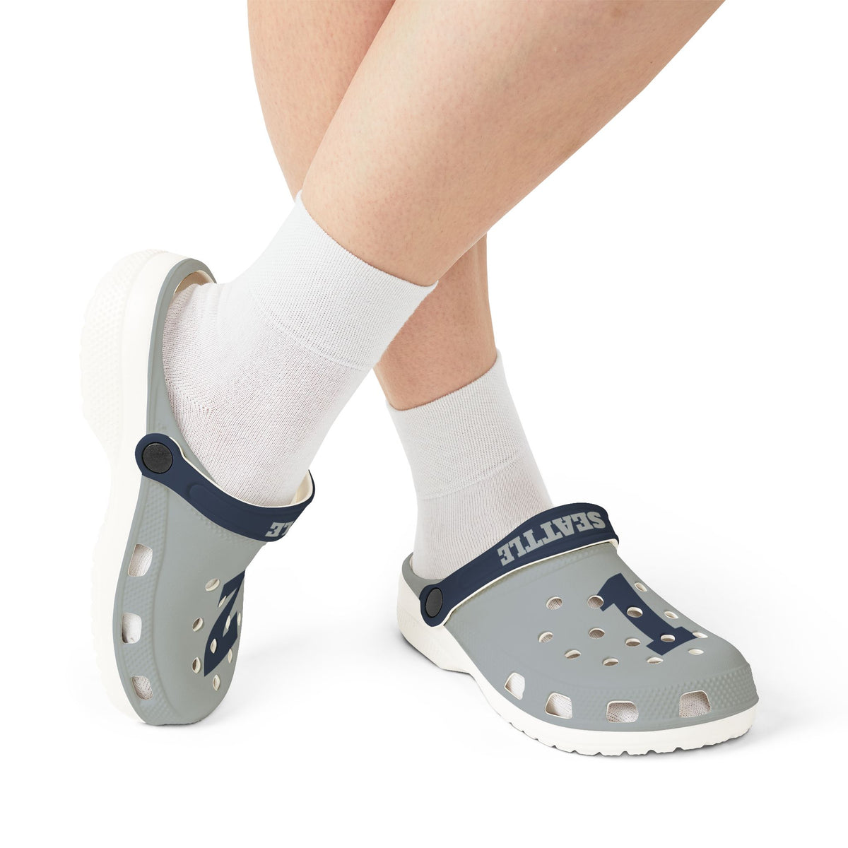 Navy Number 2 Slip-On Clogs | EVA Foam Rubber Shoes