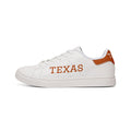 Texas tennis shoes, Low-Top Leather Sneakers, Unisex sneakers, orange and white shoes, college fan shoes, game day shoes, alumni gift