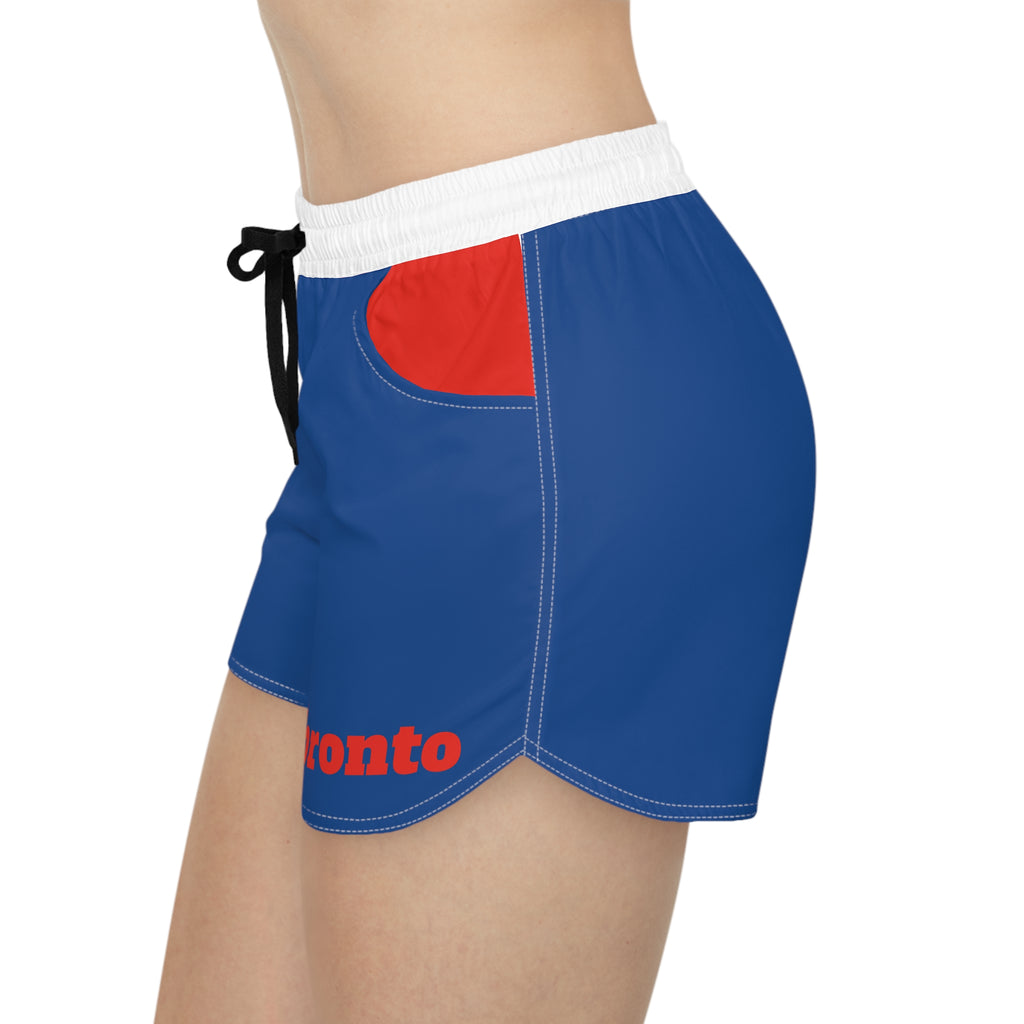 Blue and red Women's shorts, Toronto baseball fan shorts, Toronto baseball, summer shorts, baseball fan shorts, gift