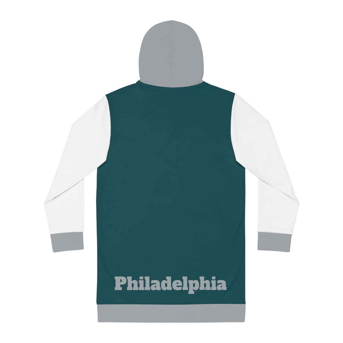 Green, grey and white Women's Hoodie Dress, Philadelphia Football Themed sweater dress, Philadelphia hoodie, cute dress, Philly, gift