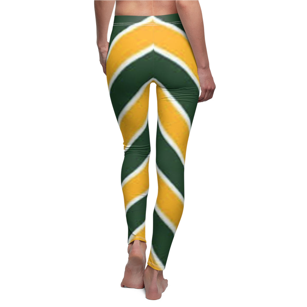 Green Bay Football Themed Green and Gold Women's Leggings