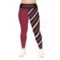 Stylish Plus Size Leggings with Red, Black and White Stripes, Arizona Football Themed Leggings, Plus Size Apparel, Cute Leggings, Gift