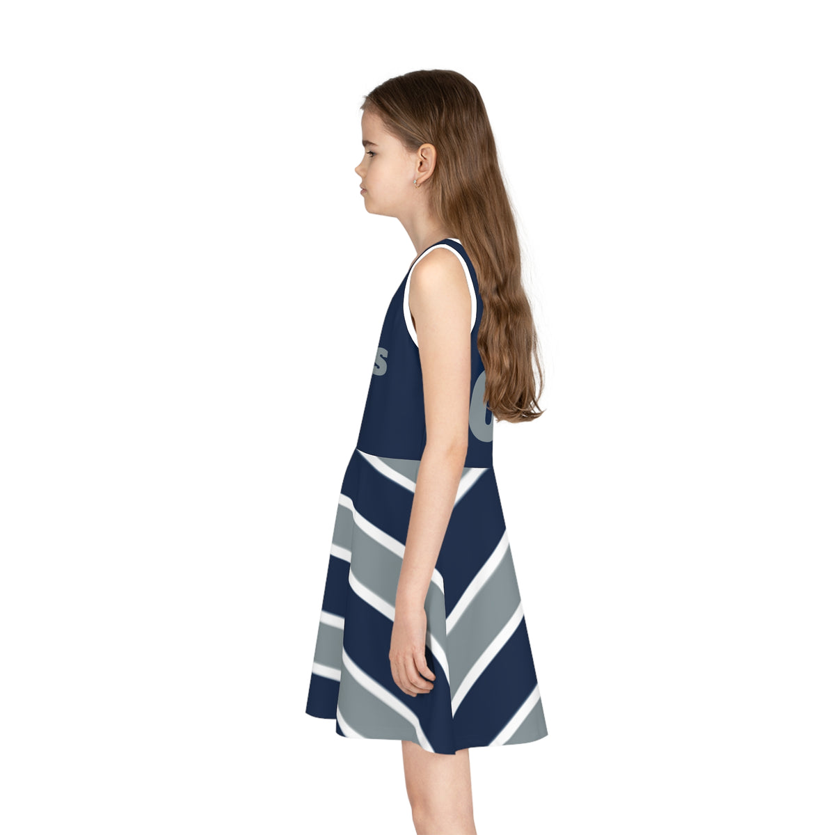 Girls' Sports Sundress, Personalized Dress for game day, Dallas Themed Dress, Matching dresses, Sports Fan Dress, matching photo dress