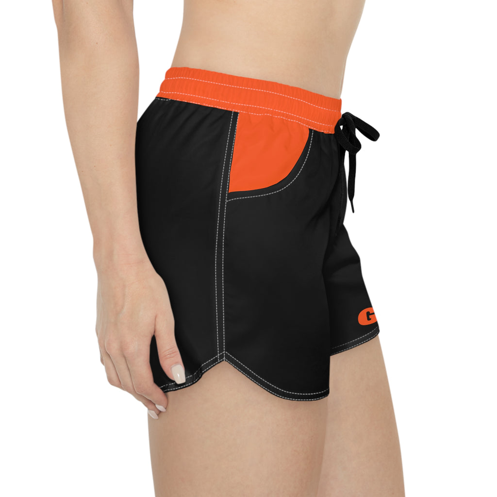 Black and orange Women's shorts, San Francisco baseball themed shorts,  cute baseball shorts,  game day shorts, gift