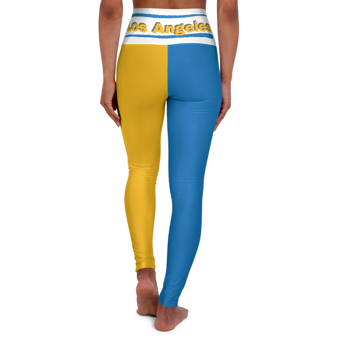 L.A. Chargers Themed High Waisted Leggings