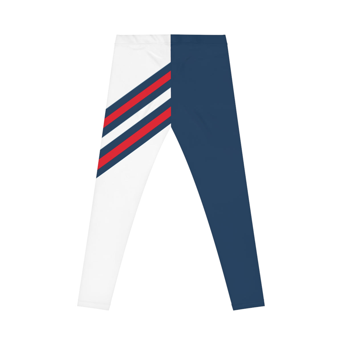 Red, white and blue striped Women's Leggings,  Cleveland baseball themed leggings, Women's casual leggings,  cute yoga pants, gift