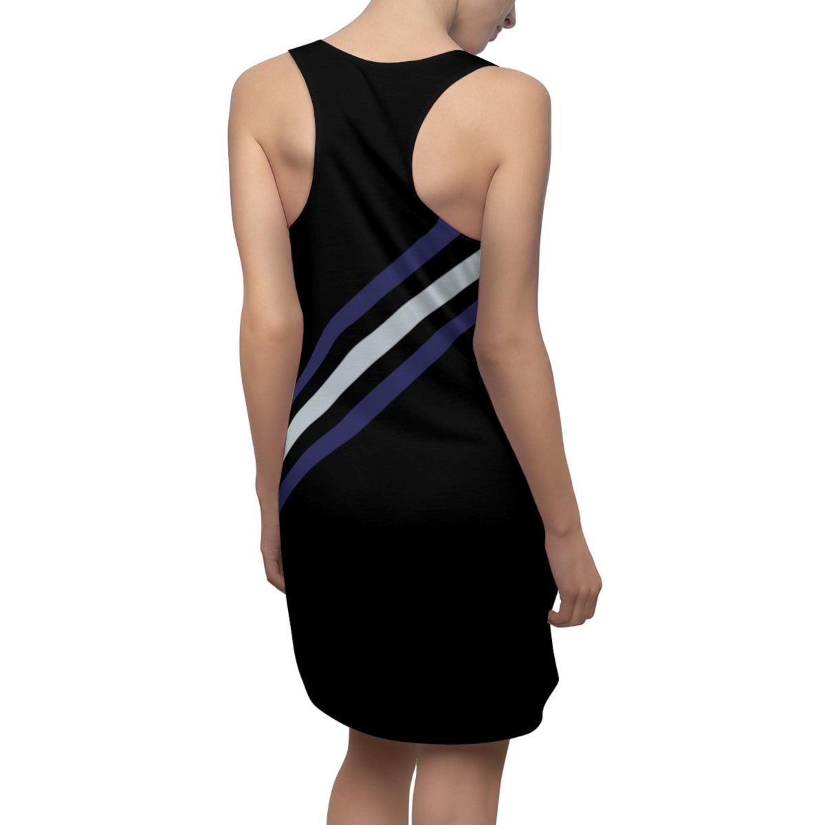 Black and purple women's racerback dress, sporty dress, Colorado baseball themed dress, baseball fan dress, cute summer dress, gift